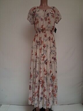 Kate & Lily Smocked Waist Floral Tiered Dress 10